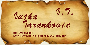 Vujka Taranković vizit kartica